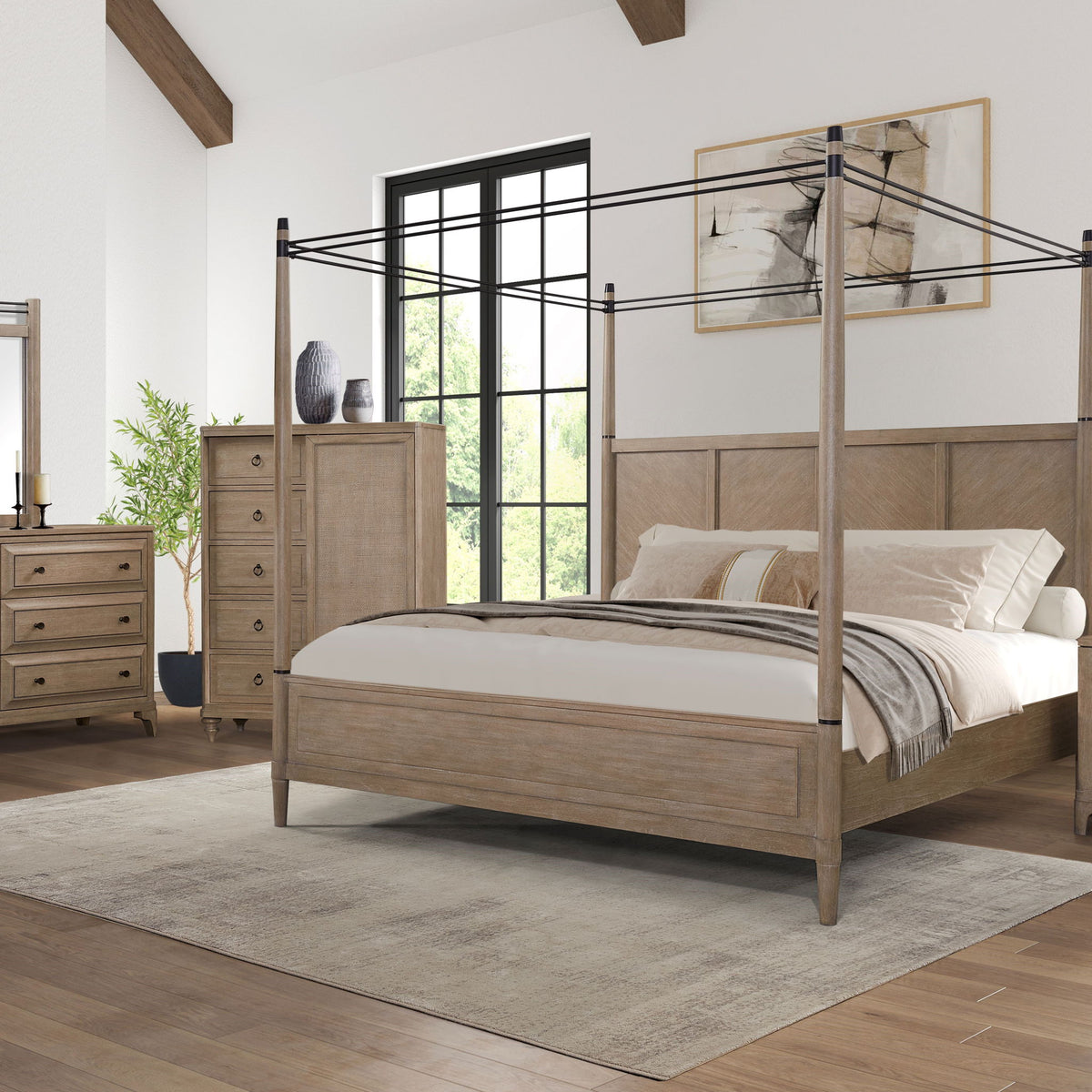 5 Drawer Door Chest - Sand