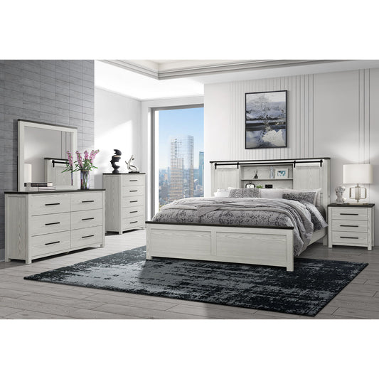 Avery - Nightstand With Top Spacious Drawers, Block Feet - Beige