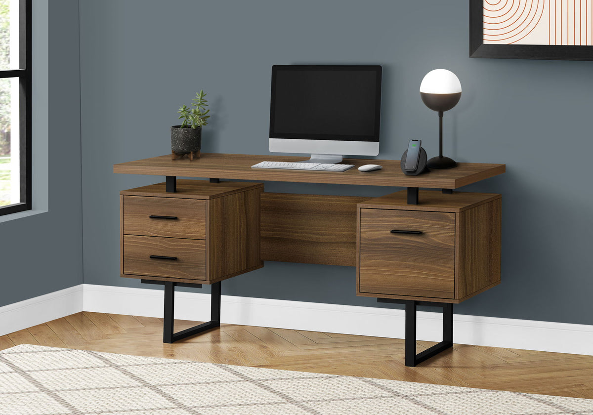 Computer Desk For Home Office, Laptop, Left, Right Set - Up, Storage Drawers, Contemporary & Modern