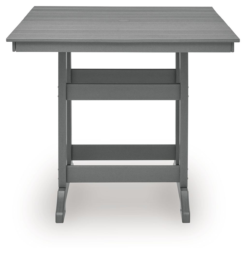 Sanctuary Beach - Square Counter Table With Umbrella Option - Dark Gray