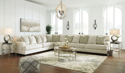 Rawcliffe - Left Arm Facing Sofa 4 Pc Sectional - Parchment