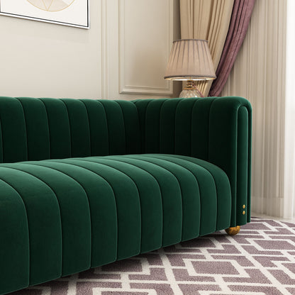 Sofa With Vertical Stripes With Accents