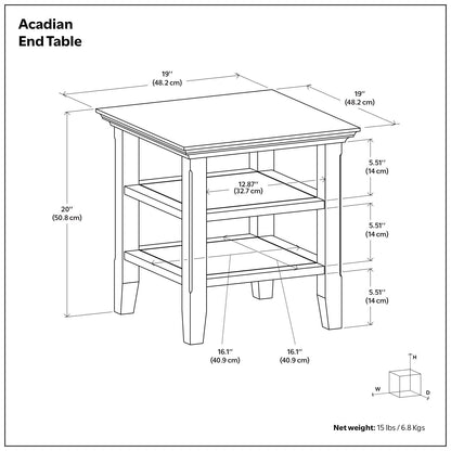 Acadian - End Table - Black