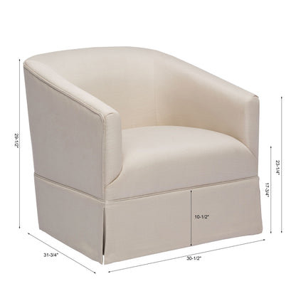 Earl - Skirted Swivel Chair - Natural