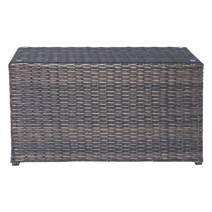 Wicker Outdoor Sectional With Weather Resistant Cushions And Table