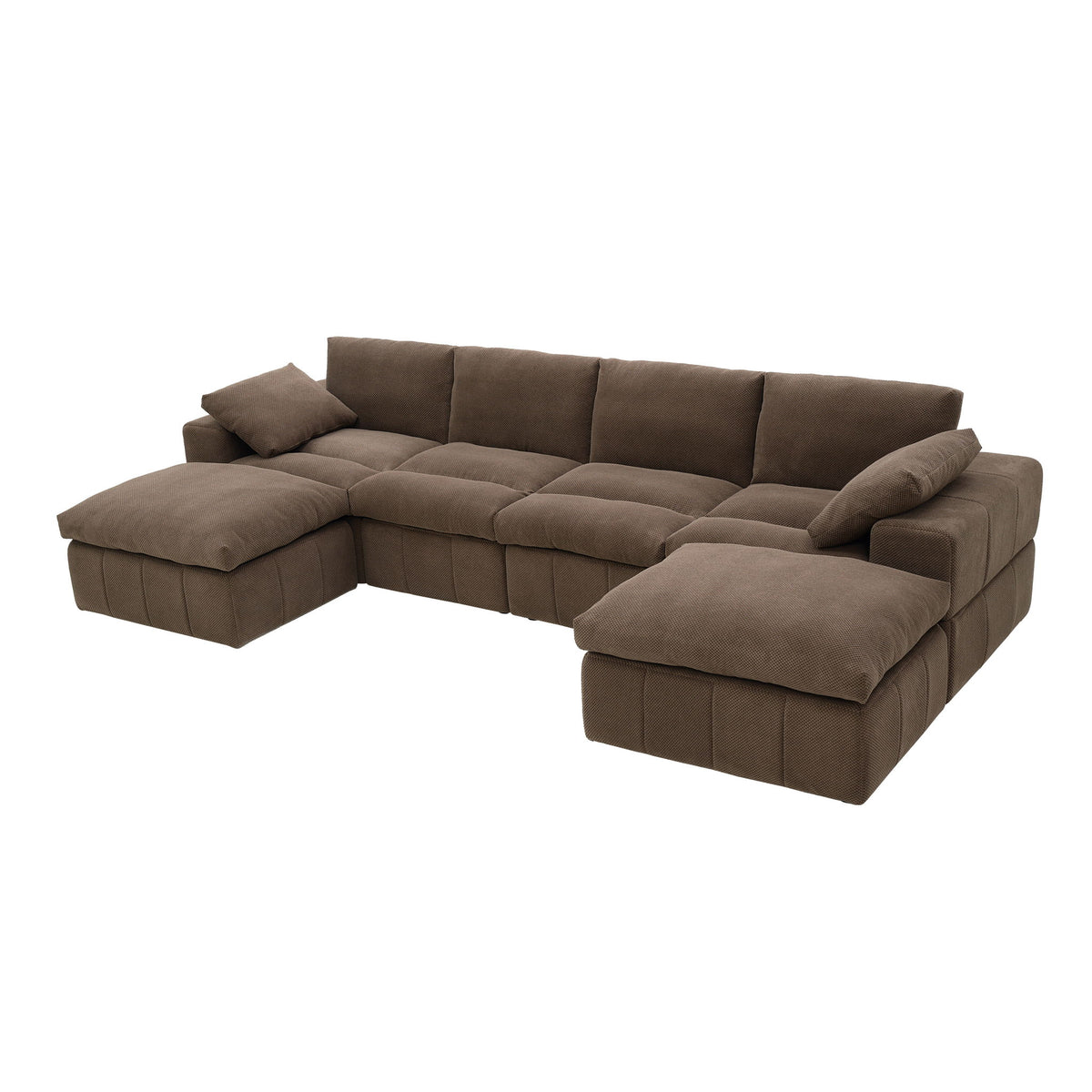 Sectional, Large Arms, Toss Pillows Included