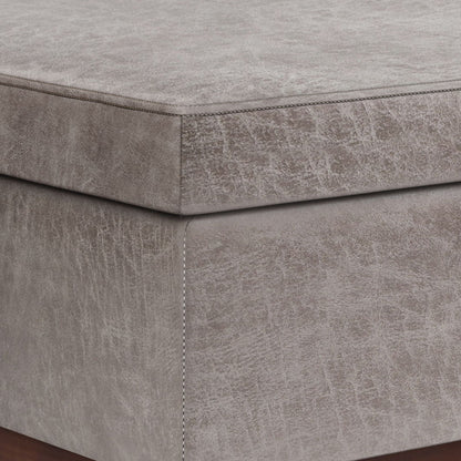 Owen - Lift Top Large Coffee Table Storage Ottoman, Mid Century Style