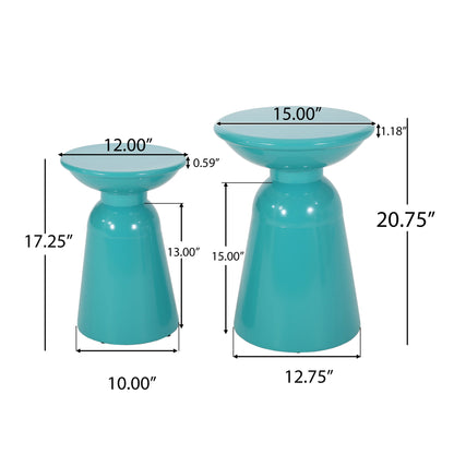 Serenita - Outdoor Side Tables With Flared Design (Set of 2)