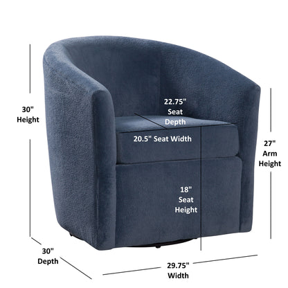 Oaklynn - Barrel Style Swivel Accent Chair