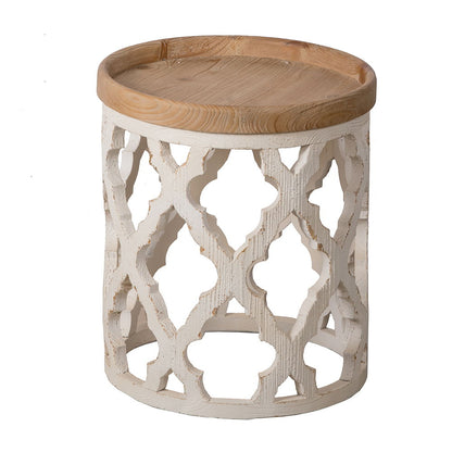 Stylish Rustic Round Wooden Table