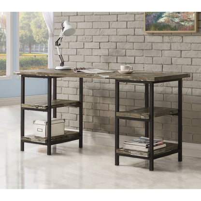 Salvaged - 4 Shelf Writing Desk With Hollow Board - Brown