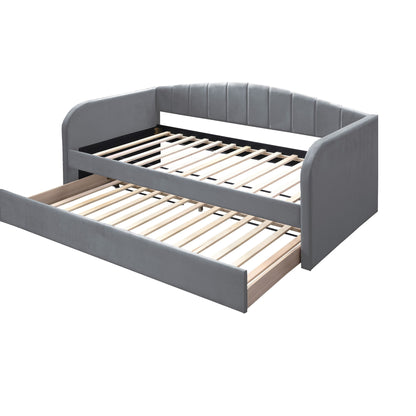 Daybed Trundle With Slat Support - Gray