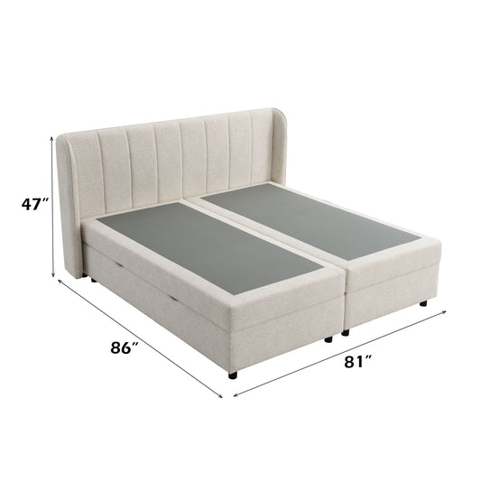 Adonia - Eastern King Storage Bed With Mattress Included - Beige