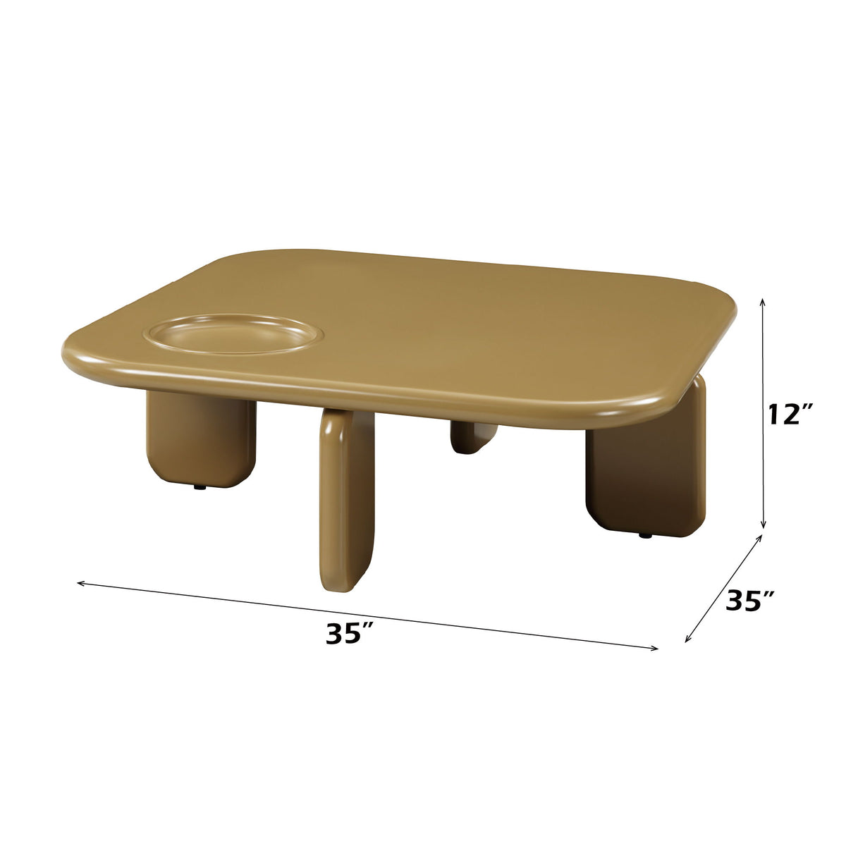 Joane - Coffee Table - Yellow Brown