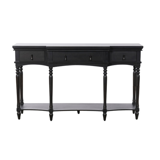 Retro Console Table With 3 Soft Close Drawers