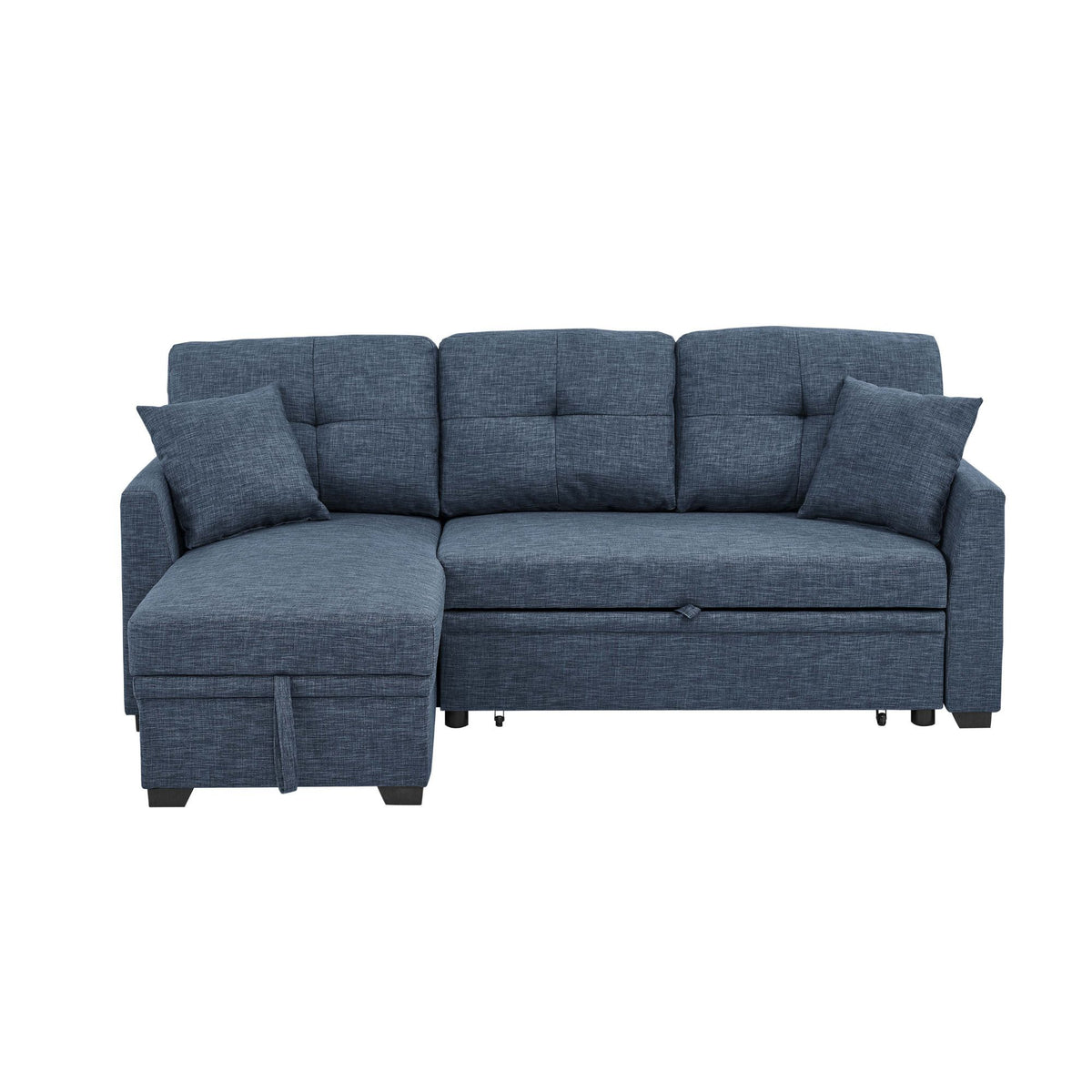Upholstered Sectional & Pull Out Bed And Chaise Storage