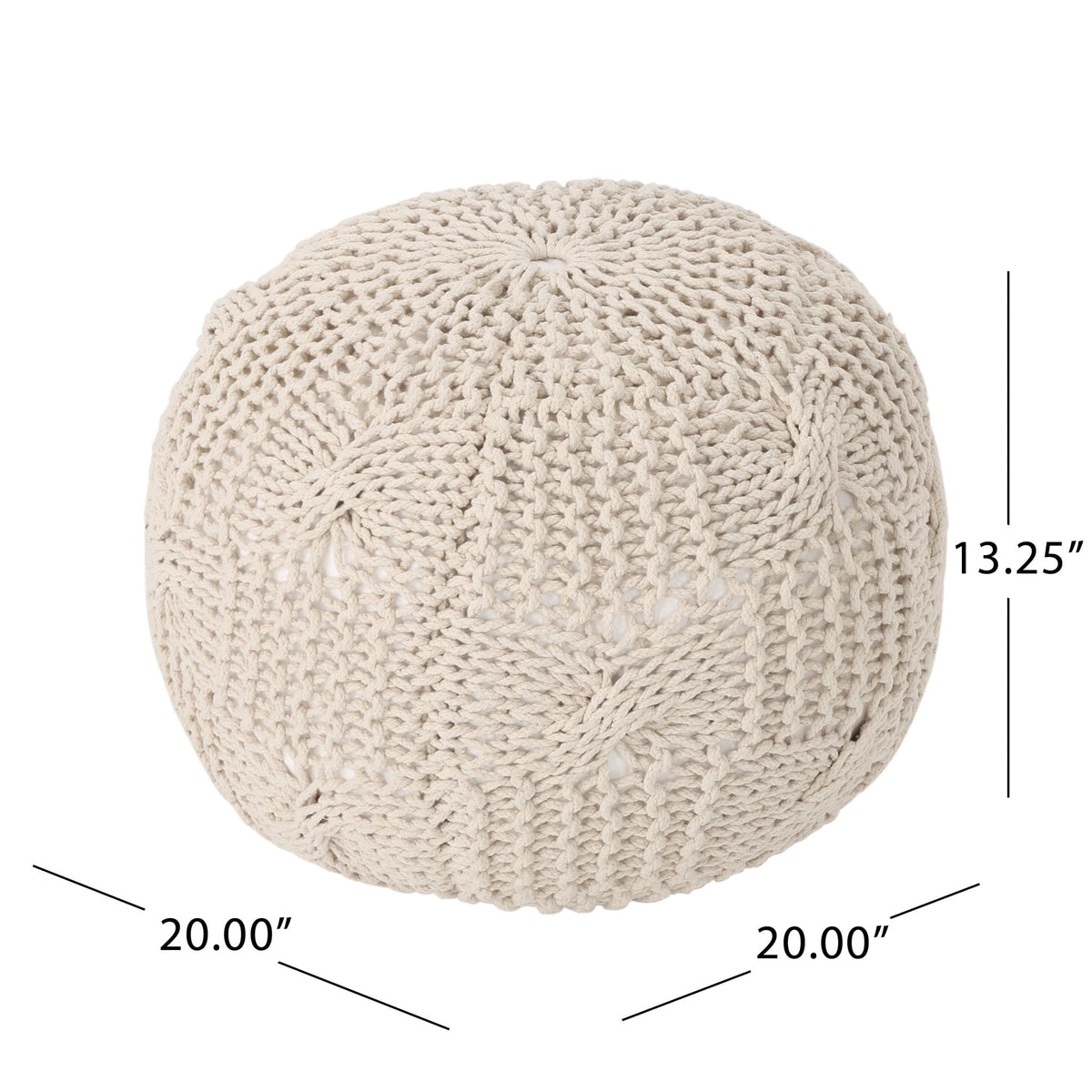 Bordeaux - Knitted Round Pouf