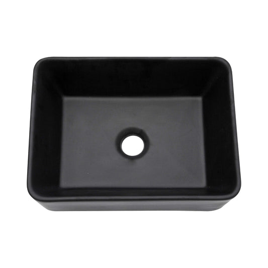 Sleek Ceramic Rectangular Vessel Bathroom Sink
