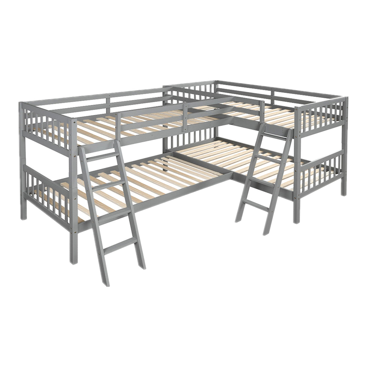 L Shaped Bunk Bed With Ladder