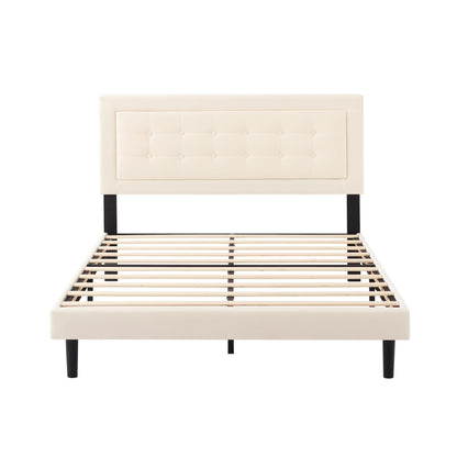 Upholstered Platform Bed With Slats