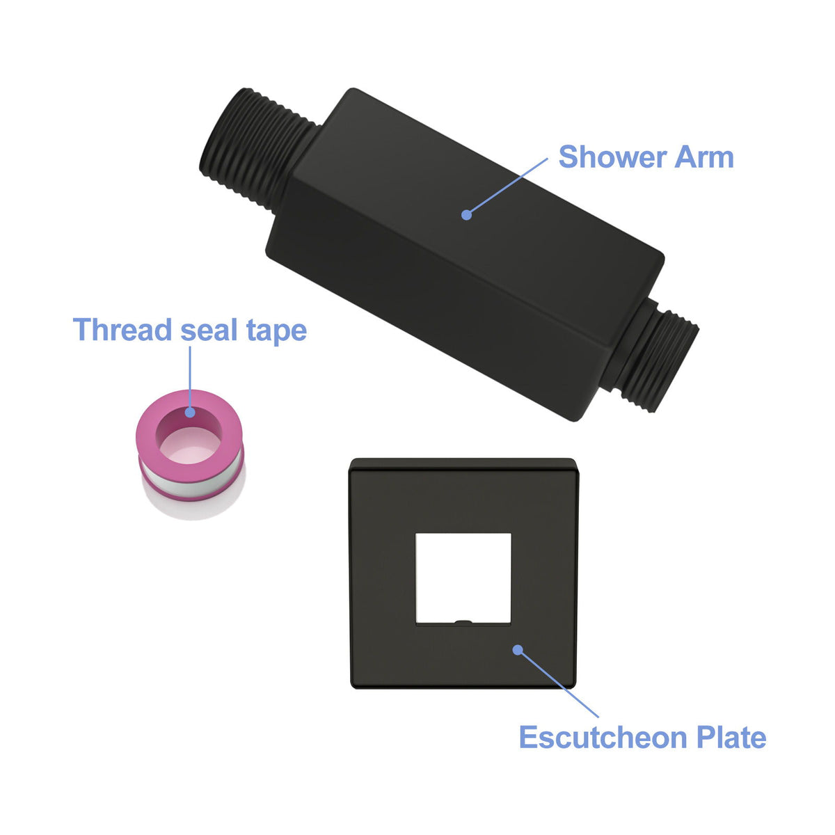 Ceiling Mounted Shower Arm With Flange Stainless Steel