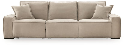 Carceri - 3-Piece Power Sectional Reclining Sofa With Armless Power Recliner - Cashmere