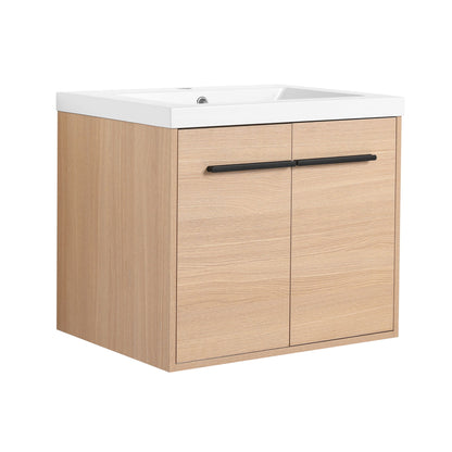 Bathroom Vanity Set With Resin Countertop Sink, 2 Doors