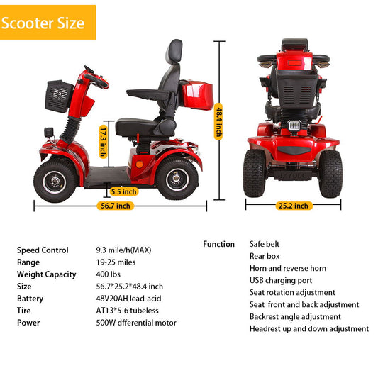 Mobility Scooter - Red