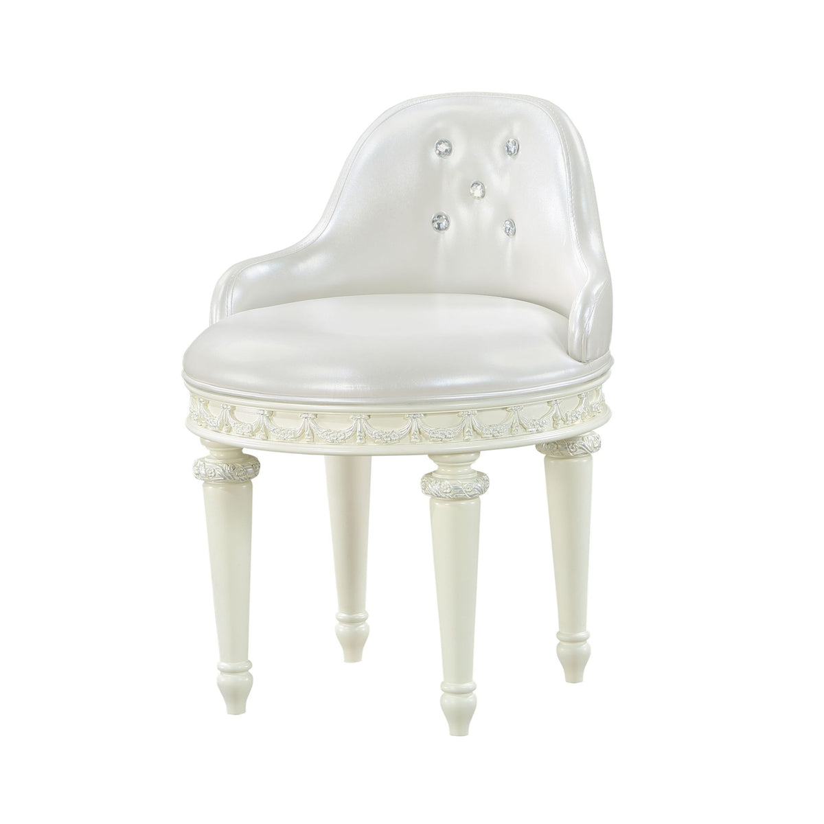 Dorothy - Vanity Chair With Swivel Chair Only - Ivory