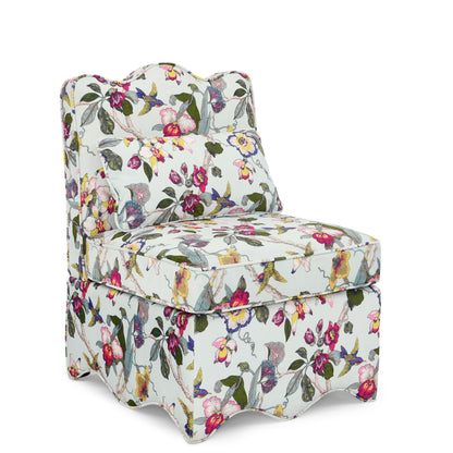 Stylish Flannel Dining Chair With Soft Cushion And Backrest