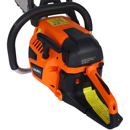 Professional Gasoline Chainsaw 20" 52Cc For Tree And Wood Cutting - Orange