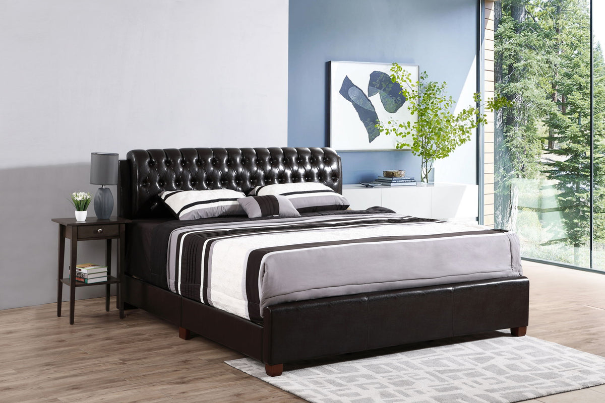 Marilla - King Bed - Dark Brown