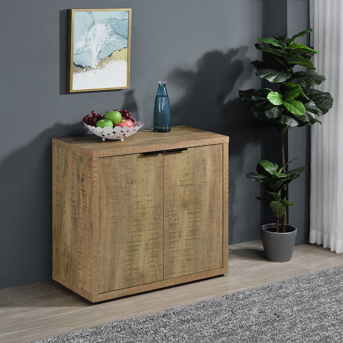 Pamplona - 2 Door Accent Cabinet Hardware - Brown