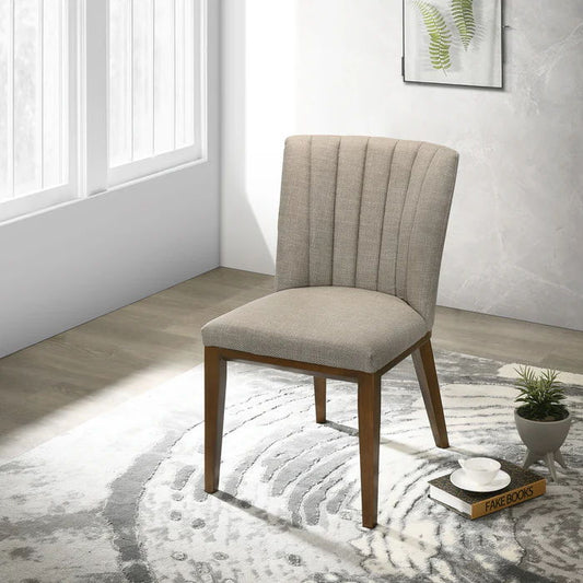 Elmwood - Dining Chair (Set of 2) - Beige / Brown / Cream