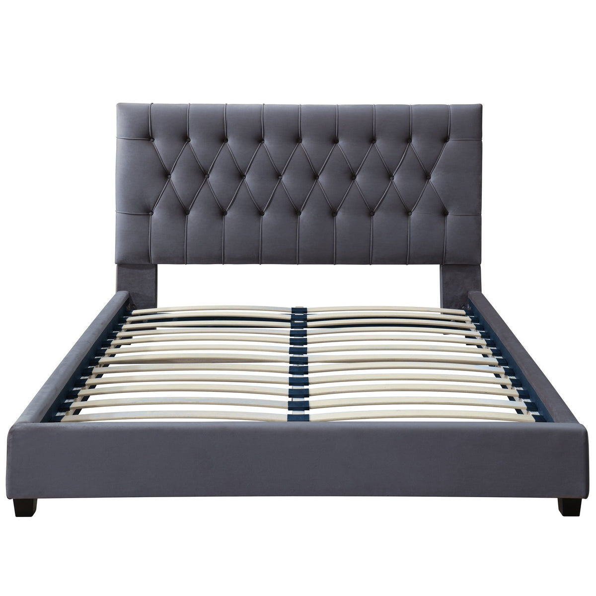 Donald - Mid-Century Modern Upholstered Platform Bed