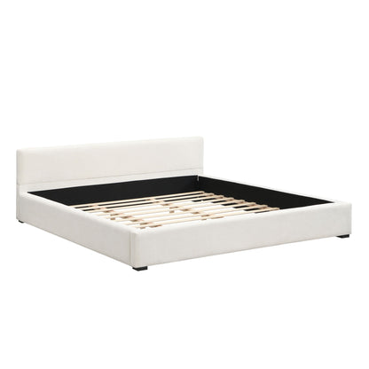 Elegant Wide Edge Bed With Soft Upholstered