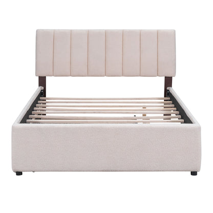 Upholstered Platform Bed With Trundle
