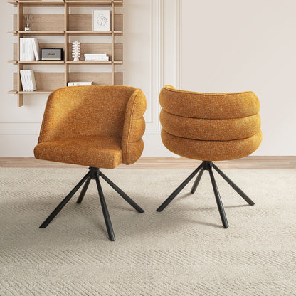 270 Degree Swivel Upholstered Desk Chairs (Set of 2)