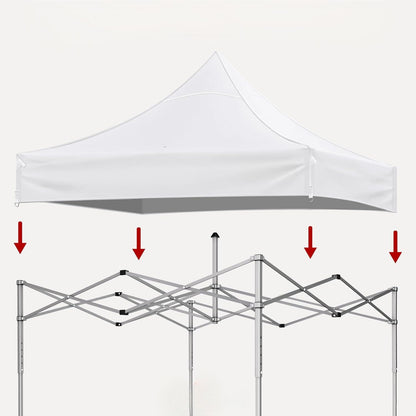 Canopy Replacement Top With 4 Pack W8 Bags, Pop Up Tent Cover Only, Frame Not Included