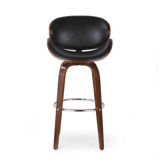 Lumos - Mid Century Modern Upholstered Swivel Barstool