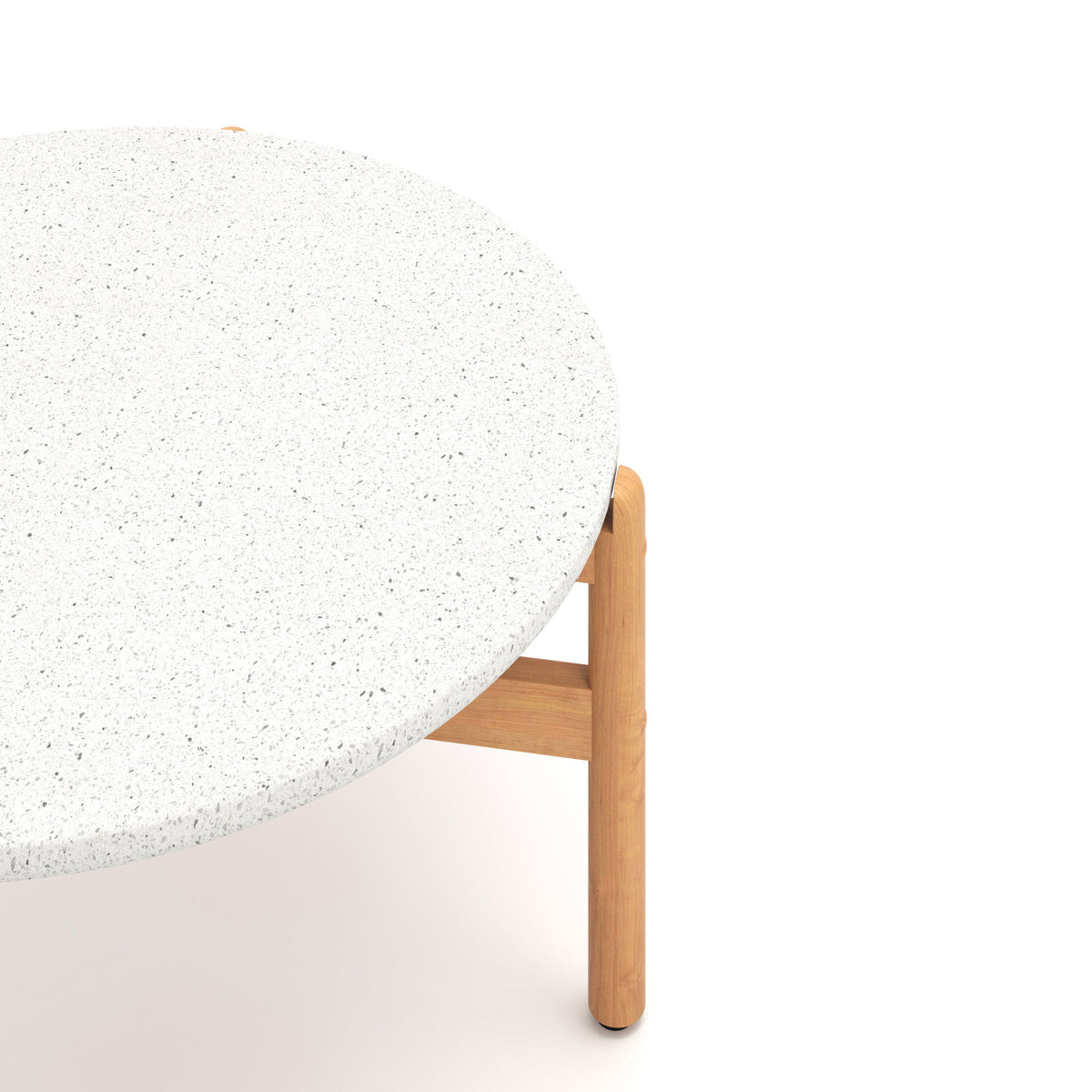 Solstice - Outdoor Coffee Table With Terrazo Top - White