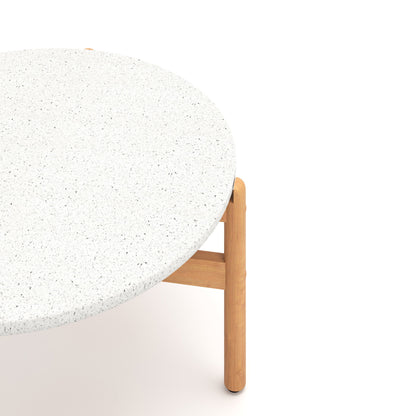 Solstice - Outdoor Coffee Table With Terrazo Top - White