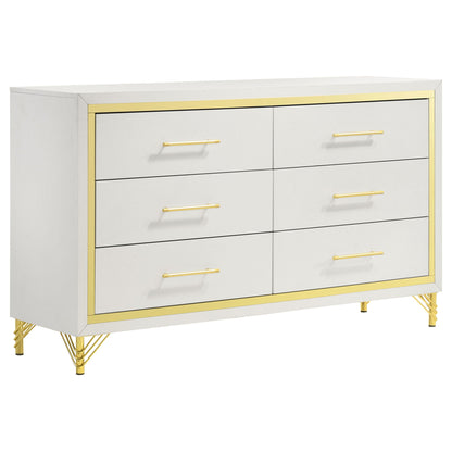 Chesney - 6 Drawer Bedroom Dresser - White