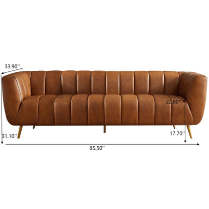 Ava - Sofa - Gold / Tan