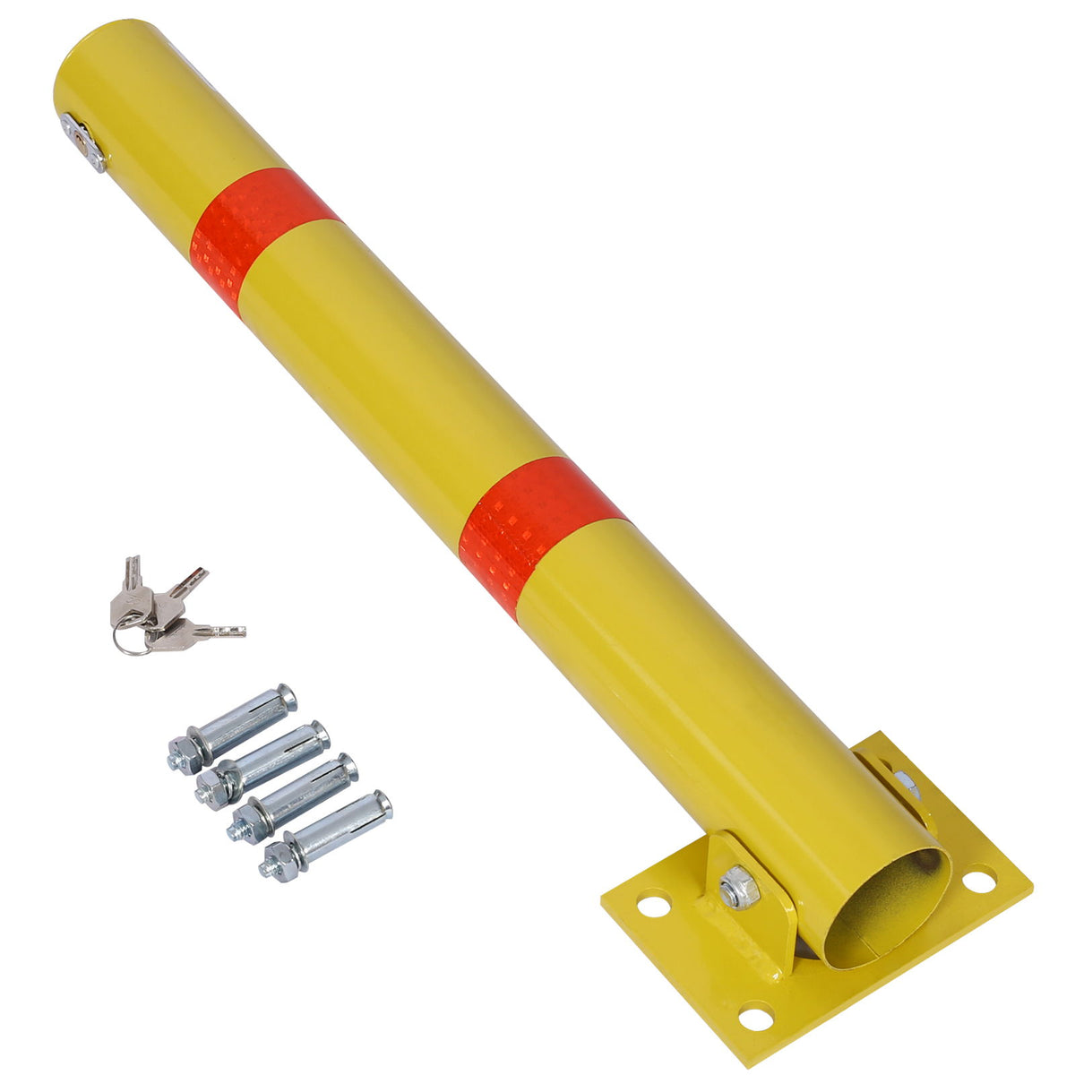 Parking Bollard Pole Barrier With Lock For Car Parking Protection
