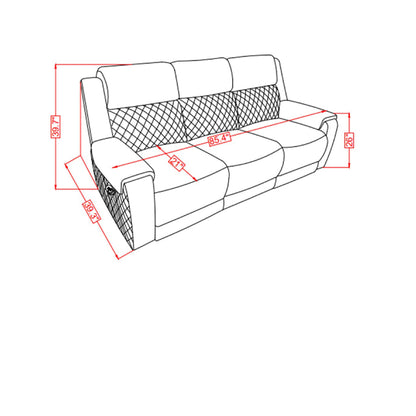 Alicia - Reclining Sofa - Gray