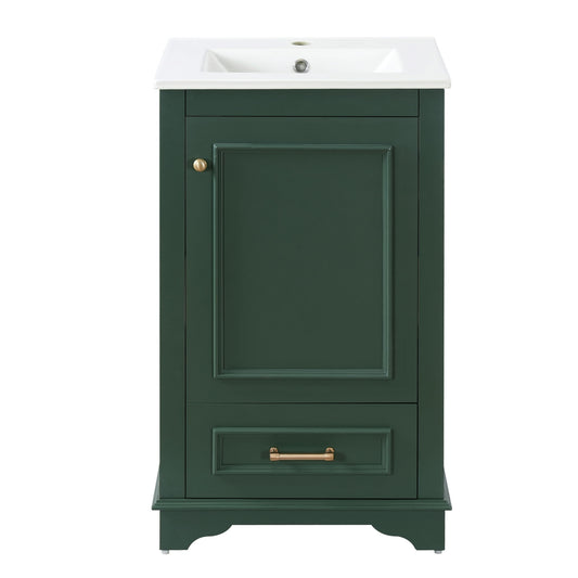 20" Bathroom Vanity With Sink, 1 Drawer, Freestanding Single Set