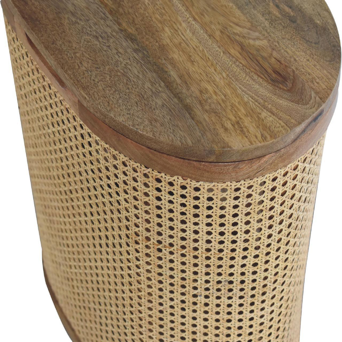 Larissa - Lid Up, Storage Stool - Oak
