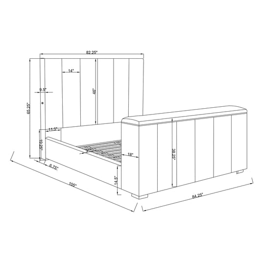 Sacha - Bed With TV Lift And Fireplace