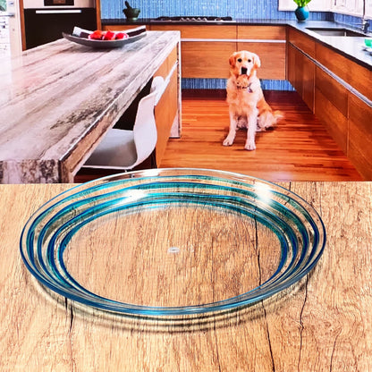 Designer Swirl Acrylic Dinner Plates (Set of 4)